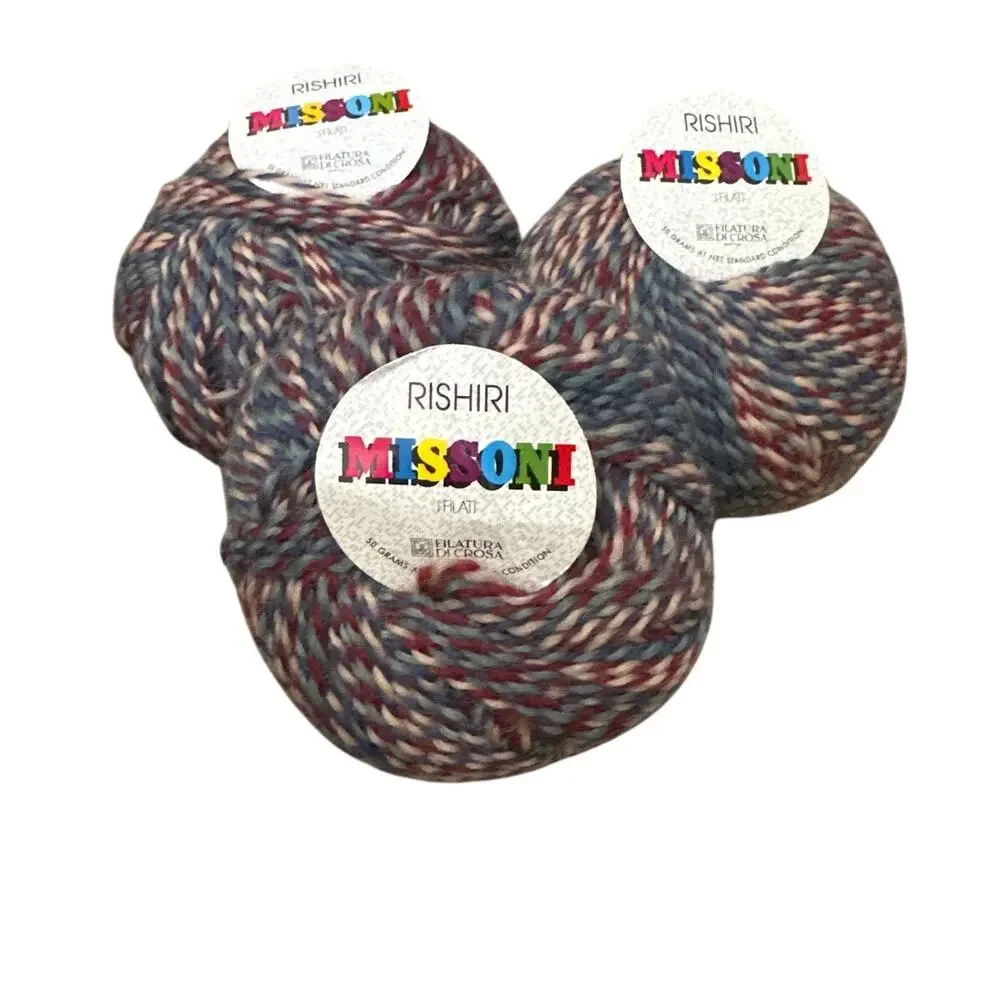 Missoni Rishiri yarn by Filatura Di Crosa 100% wool Lot of 3 New